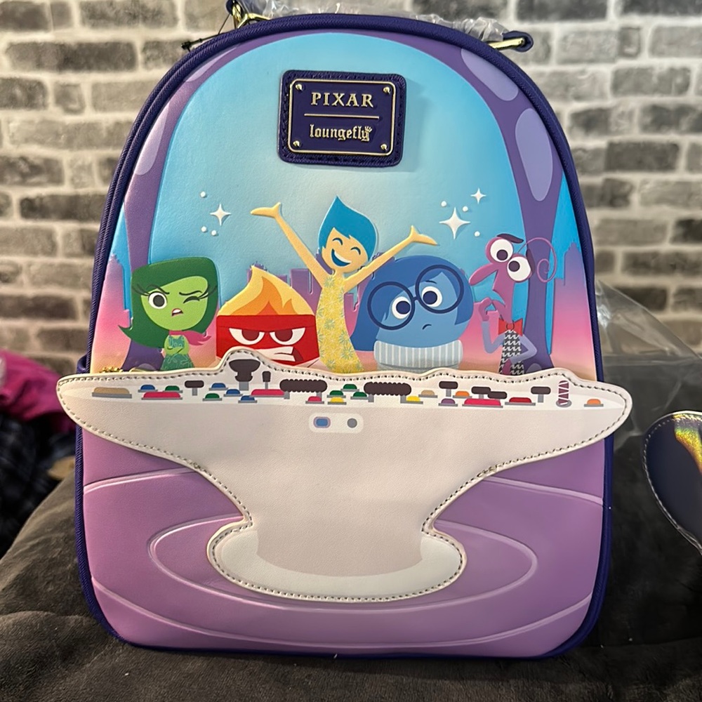 Disney Loungefly Pixar Inside Out backpack | Joy Anger Fear Disgust Sadness New